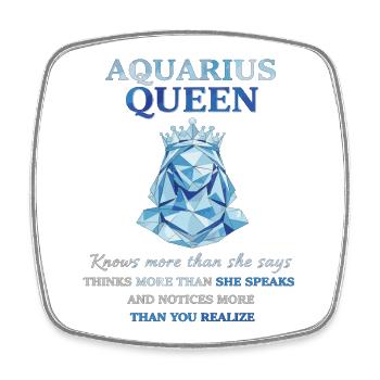 Aquarius Queen Zodiac Aquarius - Square fridge magnet - white - Front