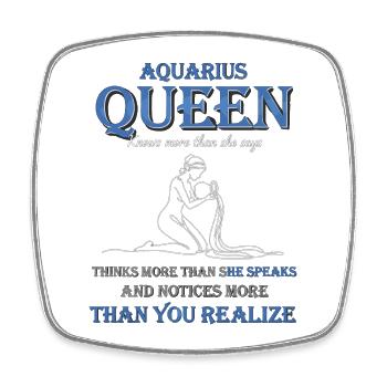 Aquarius Queen Zodiac Aquarius - Square fridge magnet - white - Front