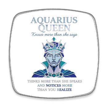 Aquarius Queen Zodiac Aquarius - Square fridge magnet - white - Front