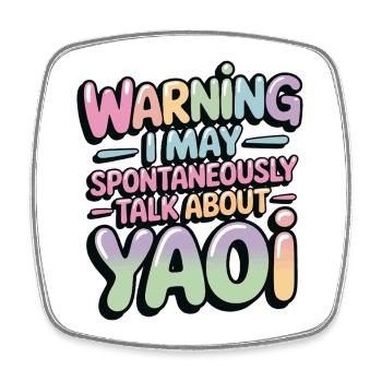 Spontaneous Yaoi Conversation - Square fridge magnet - white - Front