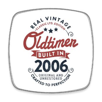 20e anniversaire de voiture vintage 2006 - Magnet carré - blanc - Devant