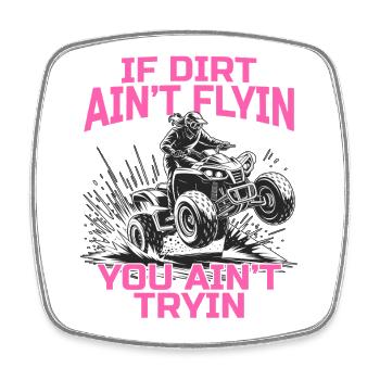 Quad ATV Femme Fille Quad Quad - Magnet carré - blanc - Devant