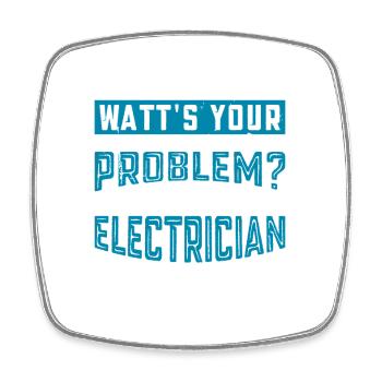 Elektriker Elektroniker Elektroinstallateur - Viereckiger Kühlschrankmagnet - Weiß - Vorne