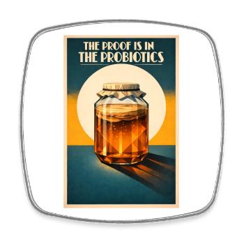Beweis für Probiotika | Kombucha Humor - Viereckiger Kühlschrankmagnet - Weiß - Vorne