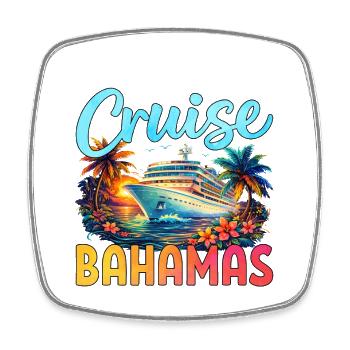 Ma première croisière aux Bahamas - Magnet carré - blanc - Devant