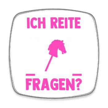 Steckenpferd Hobbyhorse Hobby Horsing - Viereckiger Kühlschrankmagnet - Weiß - Vorne