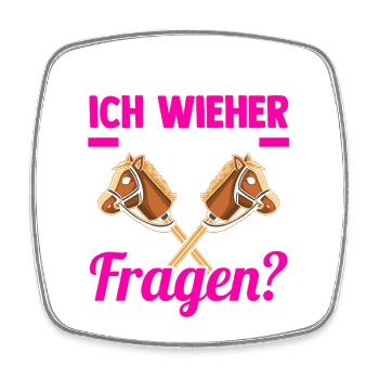 Steckenpferd Hobbyhorse Hobby Horsing - Viereckiger Kühlschrankmagnet - Weiß - Vorne