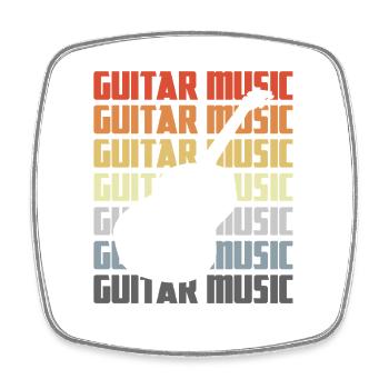 Guitar Music Vintage Look - Square fridge magnet - white - Front