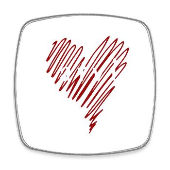 I love Latvia, heart Latvia - Square fridge magnet - white - Front