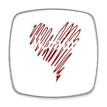 I love Ukraine, heart Ukraine - Square fridge magnet - white - Front