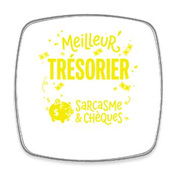 Humour Métier Meilleur Trésorier - Magnet carré - blanc - Devant
