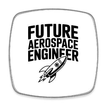 Future Aerospace Engineer - Square fridge magnet - white - Front