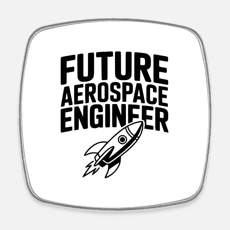 Futur ingénieur aérospatial - Magnet carré - blanc