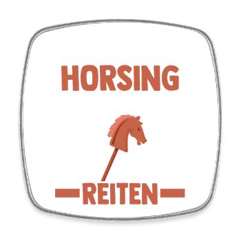 Steckenpferd Hobbyhorse Hobby Horsing - Viereckiger Kühlschrankmagnet - Weiß - Vorne