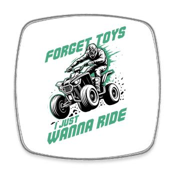 Quad ATV Garçons Hommes Quad Wheeler - Magnet carré - blanc - Devant