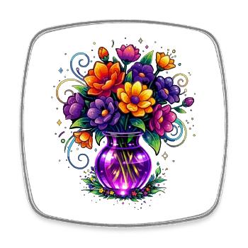 Beltane Flowers May Day Celebrations Pagan - Viereckiger Kühlschrankmagnet - Weiß - Vorne
