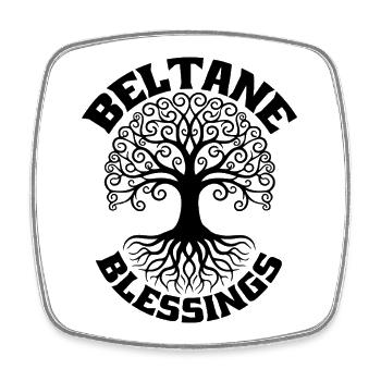Beltane Blessings May Day Gaelic Pagan - Square fridge magnet - white - Front