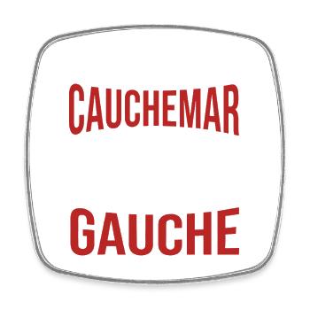 j'ai fais un cauchemar j'étais de gauche - Magnet carré - blanc - Devant