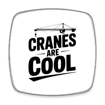 Les grues sont cool - Magnet carré - blanc - Devant