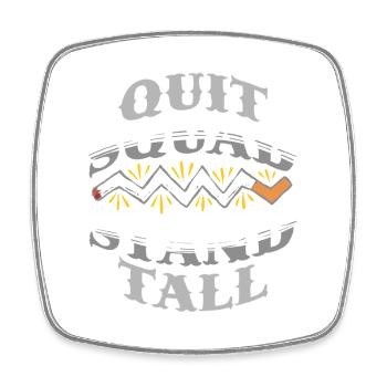 Non-smoker Ex Smoker Quit Squad - Square fridge magnet - white - Front