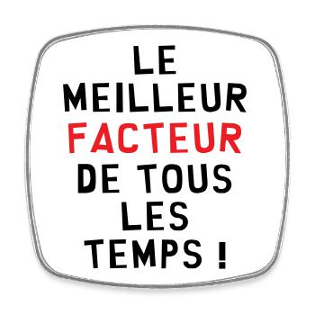 Meilleur facteur de tous les temps cadeau - Magnet carré - blanc - Devant