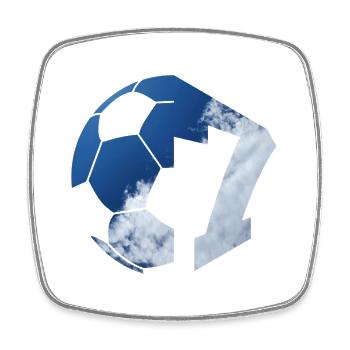 NON. 7 FOOTBALLEUR NUMÉRO 7 FOOTBALL 7E ANNIVERSAIRE - Magnet carré - blanc - Devant