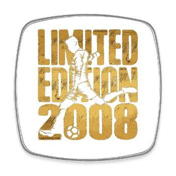 Football 2008 Birthday Limited Edition - Square fridge magnet - white - Front