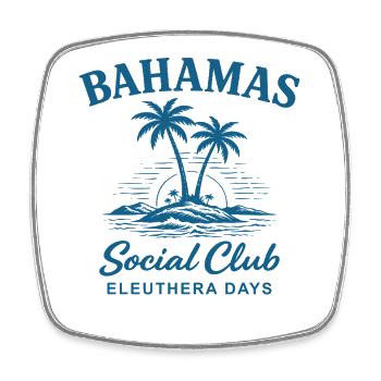 Journées du Bahamas Social Club Eleuthera - Magnet carré - blanc - Devant