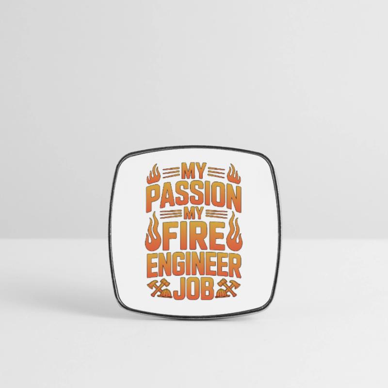 Fire Engineer My Passion My Fire Pump Operator Square fridge magnet