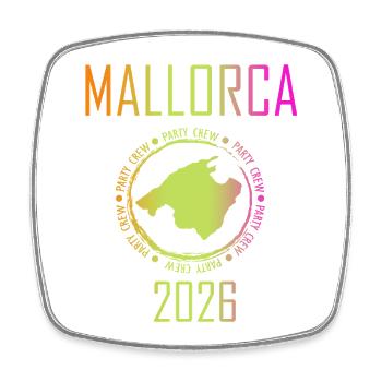 Mallorca, Urlaub, Party - Viereckiger Kühlschrankmagnet - Weiß - Vorne