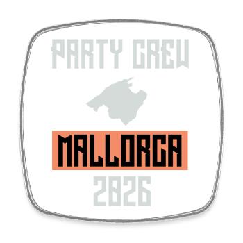 Mallorca, Party - Square fridge magnet - white - Front