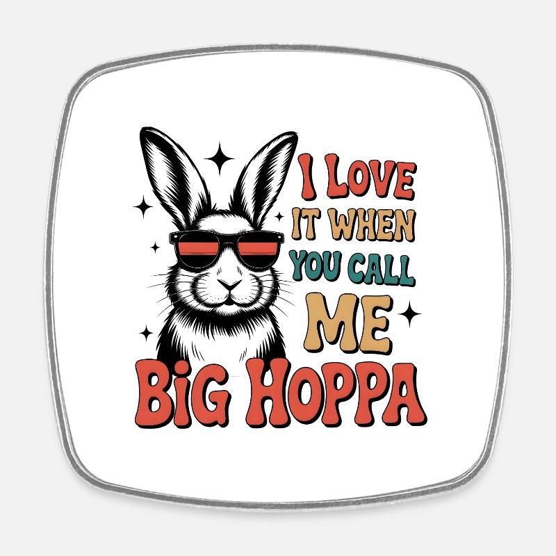 Big Hoppa Bunny Tee - Magnet carré - blanc