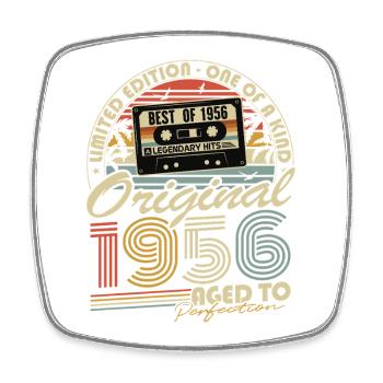 Cadeau d’anniversaire original vintage de 1956 - Magnet carré - blanc - Devant