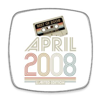 Best of April 2008 Cassette | Limited Edition - Square fridge magnet - white - Front