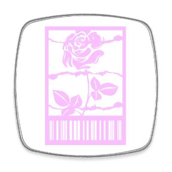 Style urbain en fil barbelé en rose gothique - Magnet carré - blanc - Devant