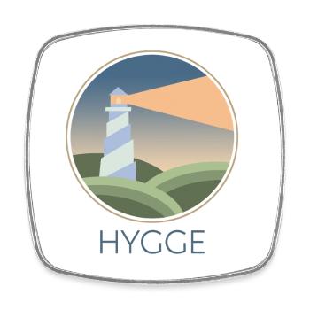 Hygge Lighthouse - Square fridge magnet - white - Front