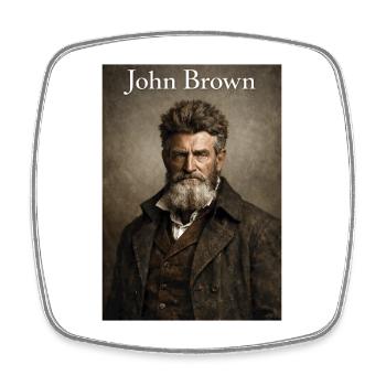 John Brown Portrait. - Viereckiger Kühlschrankmagnet - Weiß - Vorne