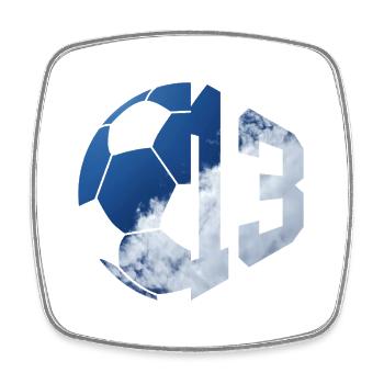 NR. 13 FUßBALLER NUMMER 13 FUßBALL 13. GEBURTSTAG - Viereckiger Kühlschrankmagnet - Weiß - Vorne