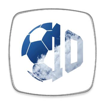 NON. 10 FOOTBALLEUR NUMÉRO 10 FOOTBALL 10E ANNIVERSAIRE - Magnet carré - blanc - Devant