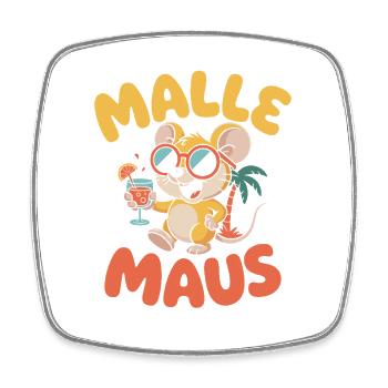 Mallemaus JGA Frauen Mallorca Fan Party Malle Maus - Viereckiger Kühlschrankmagnet - Weiß - Vorne