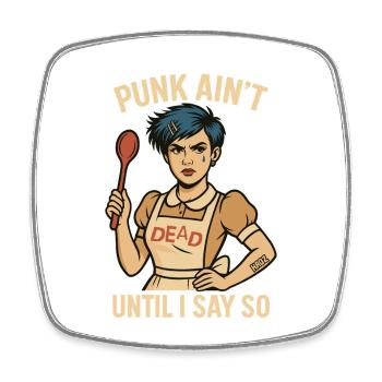 Punk Chef Rebel jusqu’à ce que je le dise - Magnet carré - blanc - Devant