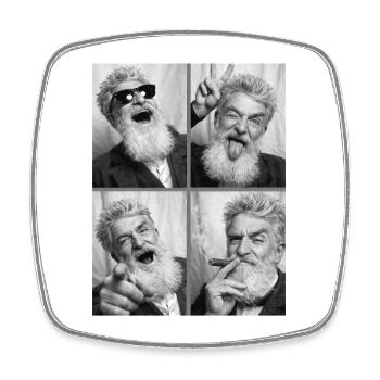 John Brown Fotostreifen - Viereckiger Kühlschrankmagnet - Weiß - Vorne