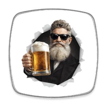 John Brown Come Out T-Shirt Bier - Viereckiger Kühlschrankmagnet - Weiß - Vorne