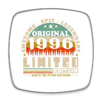 1996 Vintage Cadeau D'anniversaire Homme Femme - Magnet carré - blanc - Devant