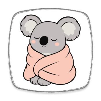 Süßer Koala in Pastellfarben  - Viereckiger Kühlschrankmagnet - Weiß - Vorne