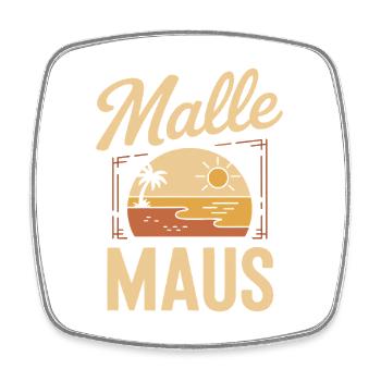 Mallemaus JGA Frauen Mallorca Fan Party Malle Maus - Viereckiger Kühlschrankmagnet - Weiß - Vorne