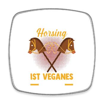 Steckenpferd Hobbyhorse Hobby Horsing - Viereckiger Kühlschrankmagnet - Weiß - Vorne