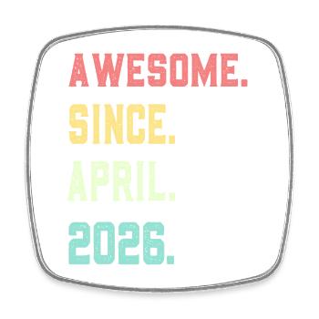 Großartig seit April 2026 - Viereckiger Kühlschrankmagnet - Weiß - Vorne