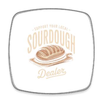 Local Sourdough Dealers - Square fridge magnet - white - Front