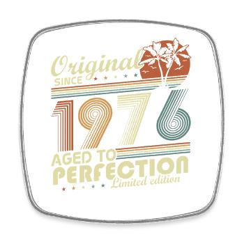 Original 1976 Vintage Retro Geburtstag Geschenk - Square fridge magnet - white - Front